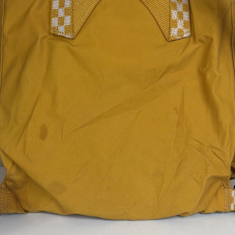Fjallraven Kanken Checkered Backpack Ochre chess pattern Yellow